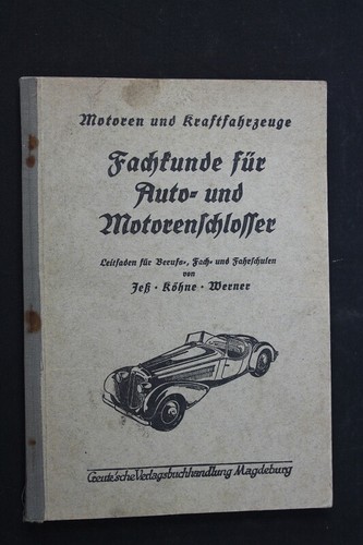 Altes buch fachkunde für auto - buch,
