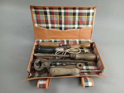 Alte leder tasche - tasche, werkzeug